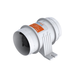 Inline ventilator / Buisventilator, 24V, 247 m3/h (4,1 m3/min), Ø 75 mm