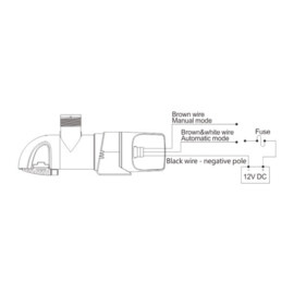 Low profile automatische bilgepomp, 24V, 50 L/min (3000 L/uur)