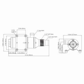 Macerator Pump, 24V, 45 L/min