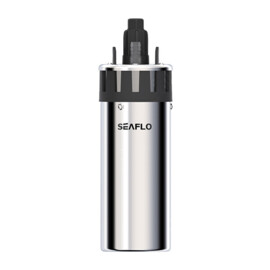 Heavy duty submersible pump stainless steel, perfect in combination with solar panels, 24V, pumps up to 70 meters depth