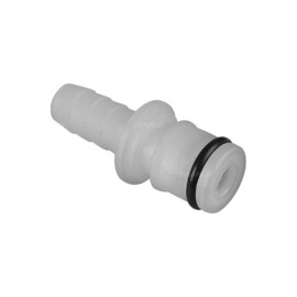 10 mm Slangtule, quick attach, Geschikt voor 35 Serie Membraanpompen. (5/8 QA x 3/8 Barb)