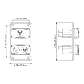 Quiet Flush elektrische Bootstoilette 12V Set (Compact), geeignet für die Spülung mit Fremdwasser