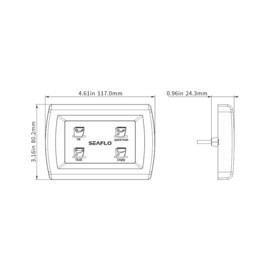 Smart schakelpaneel voor Deluxe Flush and Quiet Flush toiletten 12-24V