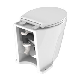 Deluxe electric boat toilet set 24V, suitable for flushing with potable water