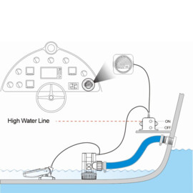 Waterniveau alarmsysteem, 12V,  95 dB